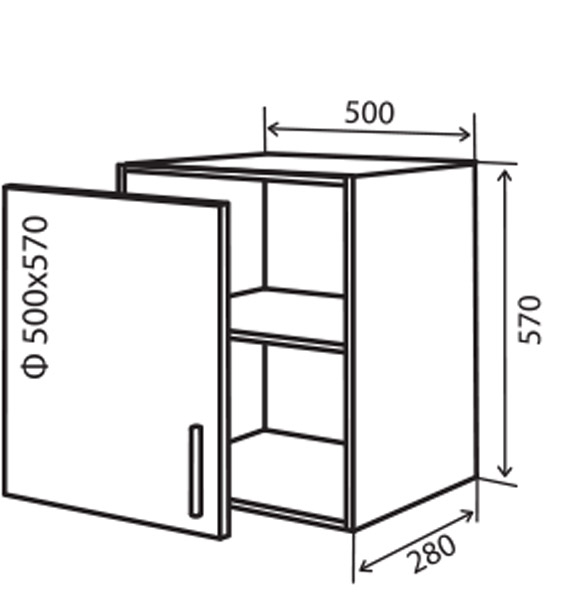 Навесной Шкаф №52 (500x570)
