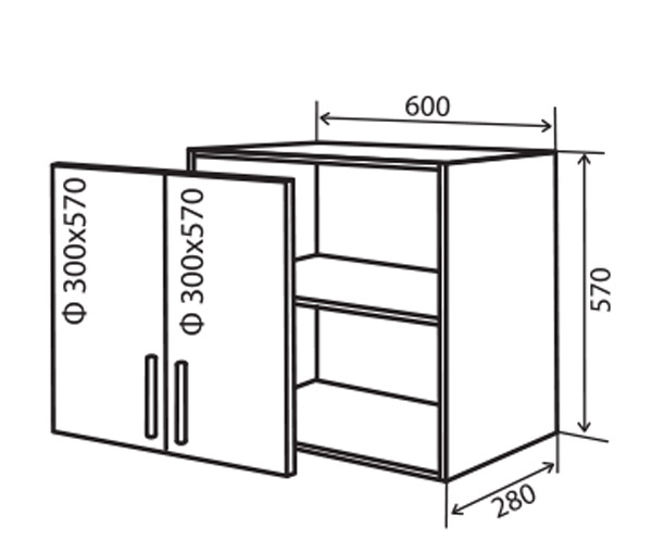 Навесной Шкаф №53 (600x570)