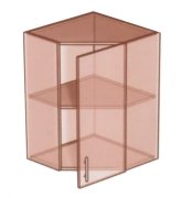 Навесной Шкаф угловой 958 витрина (580x900) Prestige