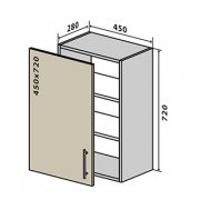 Навесной Шкаф №4 (450x720) RioLine