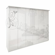 Богема Шкаф 6Д без зеркала | Глянец белый