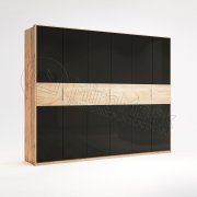 Рамона Шкаф 6Д без зеркала | Дуб Крафт - Мат Лава