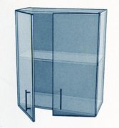 Навесной Шкаф 60 витрина (600x720) High gloss