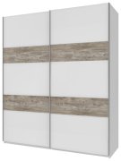 Шкаф купе L-Caiser Белый / Белый вставки Клондайк 2 ДСП 180х60х213 Шкаф купе L-Caiser Белый / Белый вставки Клондайк 2 ДСП 180х60х213