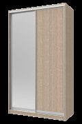 Шкаф купе Сити 24 Дуб Cонома 1 ДСП / 1 Зеркало 140х60х240