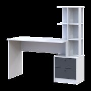 Офисный стол Т7 Белый/Графит 136х55х138