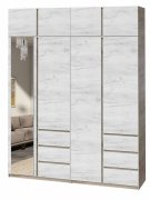 Шкаф с зеркалом "Брайт" 2000х520х2400 h . Дуб крафт серый / Дуб крафт белый (Телес. направл.) Шкаф с зеркалом "Брайт" 2000х520х2400 h . Дуб крафт серый / Дуб крафт белый (Телес. направл.)