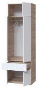 Шкаф с антресолью и зеркалом "Брайт" 800х520х2400 h . Дуб сонома / Белый Шкаф с антресолью и зеркалом "Брайт" 800х520х2400 h . Дуб сонома / Белый
