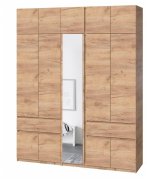 Шкаф с антресолью и зеркалом "Брайт" 2021х520х2400 h . Дуб крафт золотой Шкаф с антресолью и зеркалом "Брайт" 2021х520х2400 h . Дуб крафт золотой