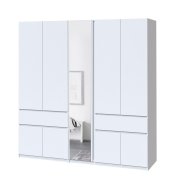 Шкаф с зеркалом "Брайт" 2021х520х2000 h . Нимфея альба (Телескопические направляющие) Шкаф с зеркалом "Брайт" 2021х520х2000 h . Нимфея альба (Телескопические направляющие)