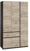Шкаф "Брайт" 1221х520х2000 h . Венге магия / Дуб крафт серый (Телескоп. направ. правостор.) Шкаф "Брайт" 1221х520х2000 h . Венге магия / Дуб крафт серый (Телескоп. направ. правостор.)