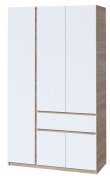 Шкаф "Брайт" 1221х520х2000 h . Дуб сонома / Белый (Телескопичес. направляющие, левосторонний) Шкаф "Брайт" 1221х520х2000 h . Дуб сонома / Белый (Телескопичес. направляющие, левосторонний)