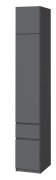 Шкаф - пенал с антресолью "Брайт" 400х520х2400 h . Атрацит (Телескопические направляющие)