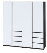 Шкаф "Брайт" 2000х520х2000 h . Венге магия / белый (Телескопические направляющие) Шкаф "Брайт" 2000х520х2000 h . Венге магия / белый (Телескопические направляющие)