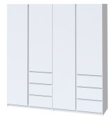 Шкаф "Брайт" 2000х520х2000 h . Белый (Телескопические направляющие) Шкаф "Брайт" 2000х520х2000 h . Белый (Телескопические направляющие)