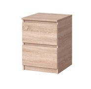 Тумба прикроватная "Брайт" с 2 ящиками 400х376х511 h . Дуб сонома