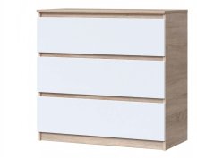 Комод "Брайт" 800х376х730 h . Дуб сонома / Белый (телескопические направляющие)