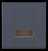 Шкаф для одежды с нишей Дэйл Графит/Дуб Эвок 4 ДСП 206х52х220