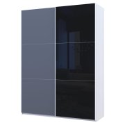 Шкаф купе G-Caiser Белый Графит/Черный 1 ДСП / 1 стекло / 3 части 180х60х240 Шкаф купе G-Caiser Белый Графит/Черный 1 ДСП / 1 стекло / 3 части 180х60х240
