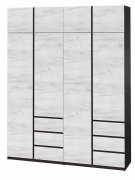 Шкаф "Брайт" 2000х520х2400 h . Венге магия / Дуб крафт белый (Телескопич. направляющие) Шкаф "Брайт" 2000х520х2400 h . Венге магия / Дуб крафт белый (Телескопич. направляющие)