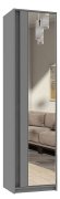 Шкаф с зеркалом "Брайт" 520х376х2000 h . Антрацит