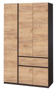 Шкаф "Брайт" 1221х520х2000 h . Венге магия / Дуб крафт золотой (Телескоп. направ. левостор.) Шкаф "Брайт" 1221х520х2000 h . Венге магия / Дуб крафт золотой (Телескоп. направ. левостор.)
