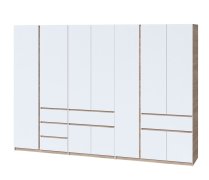 Шкаф "Брайт" 3021х520х2000 h . Дуб сонома / Белый (Телескопические направляющие, левостороний)