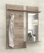 Вешалка с зеркалом "Брайт" 900х140х1110 h Дуб крафт серый (правосторонняя) Вешалка с зеркалом "Брайт" 900х140х1110 h Дуб крафт серый (правосторонняя)