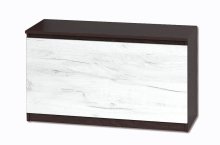 Тумба для обуви "Брайт" 900х376х511 h . Венге магия / Дуб крафт белый