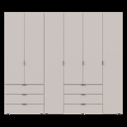 Распашной шкаф для одежды Гелар комплект Кашемир 2+4 ДСП 232.5х49.5х203.4