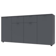 Комод Рон 7 Графит 4 фасада 2 шухляды 160х38х81 Комод Рон 7 Графит 4 фасада 2 шухляды 160х38х81