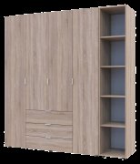 Комплект Гелар з Этажеркою Дуб Сонома 4 ДСП 193.2х49.5х203.4 Комплект Гелар з Этажеркою Дуб Сонома 4 ДСП 193.2х49.5х203.4