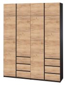 Шкаф "Брайт" 2000х520х2400 h . Венге магия / Дуб крафт золотой (Телескопические направляющие) Шкаф "Брайт" 2000х520х2400 h . Венге магия / Дуб крафт золотой (Телескопические направляющие)