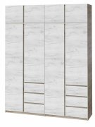 Шкаф "Брайт" 2000х520х2400 h . Дуб крафт серый / Дуб крафт белый (Телескопич. направляющие) Шкаф "Брайт" 2000х520х2400 h . Дуб крафт серый / Дуб крафт белый (Телескопич. направляющие)