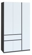 Шкаф "Брайт" 1221х520х2000 h . Антрацит / фасад БЕЛЫЙ (Телескоп. направ. правосторонний) Шкаф "Брайт" 1221х520х2000 h . Антрацит / фасад БЕЛЫЙ (Телескоп. направ. правосторонний)