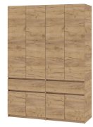 Шкаф "Брайт" 1600х520х2000 h . Дуб крафт золотой (Телескопические направляющие)