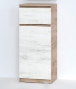 Тумба-комод "Брайт" 400х376х950 h . Дуб крафт серый / Дуб крафт белый (телескоп.направляющие)