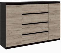 Комод "Брайт" 1392х376х950 h . Венге магия / Дуб крафт серый (Телескопические направляющие)