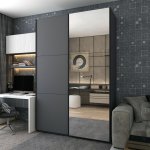 Шафа купе G-Caiser Графіт Графіт 1 ДСП / 1 дзеркало 160х60х240