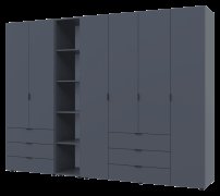 Комплект Гелар с Этажеркой Графит 2+4 ДСП 270.7х49.5х203.4 Комплект Гелар с Этажеркой Графит 2+4 ДСП 270.7х49.5х203.4