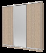 Шкаф купе Сити 24 Дуб Cонома 2 ДСП / 1 Зеркало 238х60х240