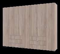 Распашной шкаф для одежды Гелар комплект Cонома 3+4 ДСП 271,2х49,5х203,4