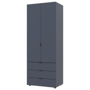 Распашной шкаф для одежды Гелар Графит 2 ДСП 77,5х49,5х203,4 Распашной шкаф для одежды Гелар Графит 2 ДСП 77,5х49,5х203,4