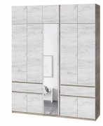 Шкаф с антресолью и зеркалом "Брайт" 2021х520х2400 h . Дуб крафт серый / Дуб крафт белый Шкаф с антресолью и зеркалом "Брайт" 2021х520х2400 h . Дуб крафт серый / Дуб крафт белый