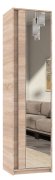 Шкаф с зеркалом "Брайт" 520х376х2000 h . Дуб сонома