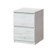 Тумба прикроватная "Брайт" с 2 ящиками 400х376х511 h . Дуб крафт белый