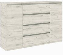 Комод "Брайт" 1392х376х950 h . Дуб крафт белый (Телескопические направляющие)