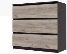 Комод "Брайт" 800х376х730 h . Венге магия / Дуб крафт серый (телескопические направляющие)