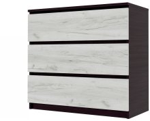 Комод "Брайт" 800х376х730 h . Венге магия / Дуб крафт белый (телескопические направляющие)