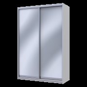 Шкаф купе Сити Лайт Серый светлый 2 Зеркала 150х60х225 Шкаф купе Сити Лайт Серый светлый 2 Зеркала 150х60х225